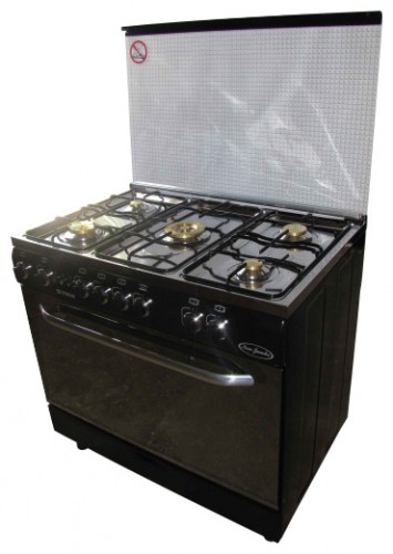 Кухонная плита Fresh 90x60 NEW JAMBO black st.st. top Фото, характеристики