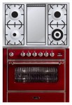 Estufa de la cocina ILVE M-90FD-MP Red 91.10x92.00x60.00 cm