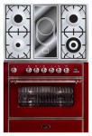 Kitchen Stove ILVE M-90VD-VG Red 91.00x85.00x60.00 cm