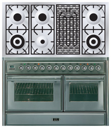Estufa de la cocina ILVE MTS-120BD-E3 Stainless-Steel Foto, características