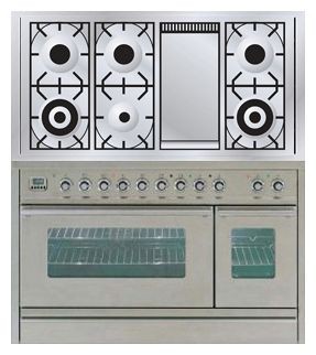 Kitchen Stove ILVE PSW-120F-VG Stainless-Steel Photo, Characteristics