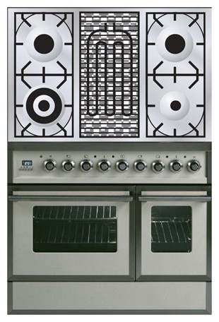 Estufa de la cocina ILVE QDC-90BW-MP Antique white Foto, características