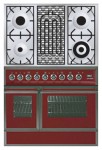 Кухонна плита ILVE QDC-90BW-MP Burgundy 90.00x87.00x60.00 см