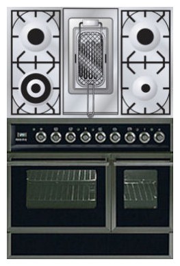 रसोई चूल्हा ILVE QDC-90RW-MP Matt तस्वीर, विशेषताएँ