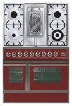 Stufa di Cucina ILVE QDC-90RW-MP Red 90.00x87.00x60.00 cm
