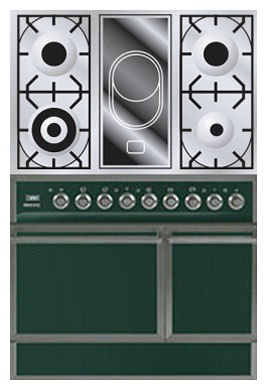 Fogão de Cozinha ILVE QDC-90V-MP Green Foto, características