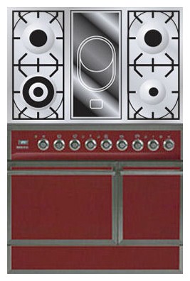 Кухонная плита ILVE QDC-90V-MP Red Фото, характеристики