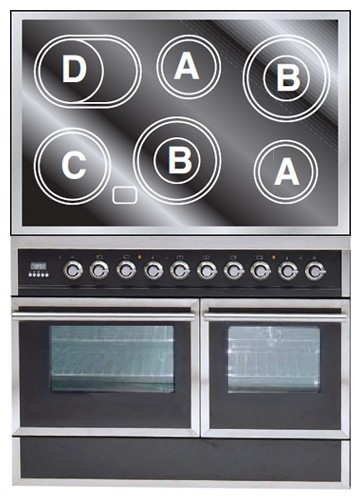 Кухонная плита ILVE QDCE-100W-MP Matt Фото, характеристики