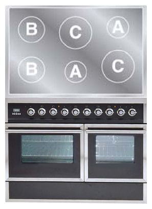 Estufa de la cocina ILVE QDCI-100W-MP Matt Foto, características