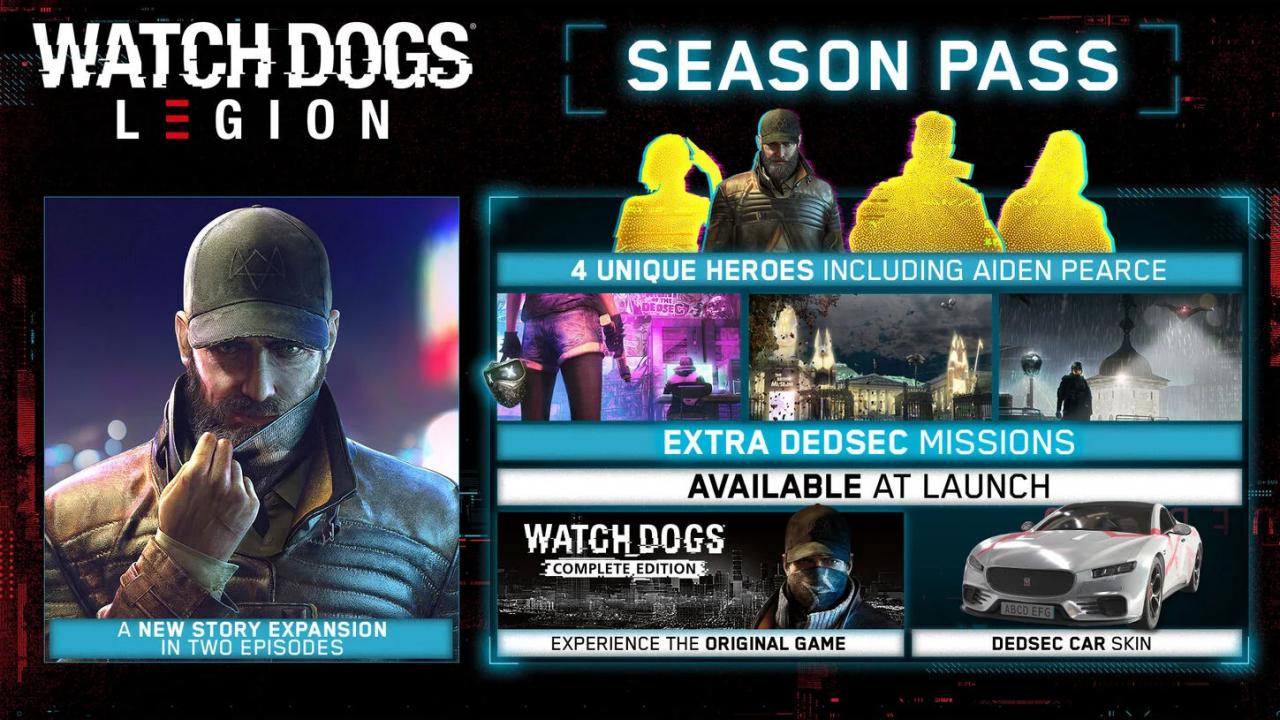 Watch Dogs: Legion - Season Pass DLC EU Ubisoft Connect CD Key, 14.28$