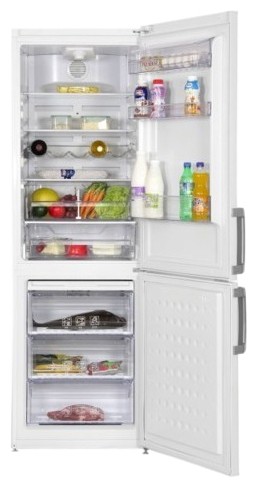 Refrigerator BEKO RCNK 295E21 W larawan, katangian