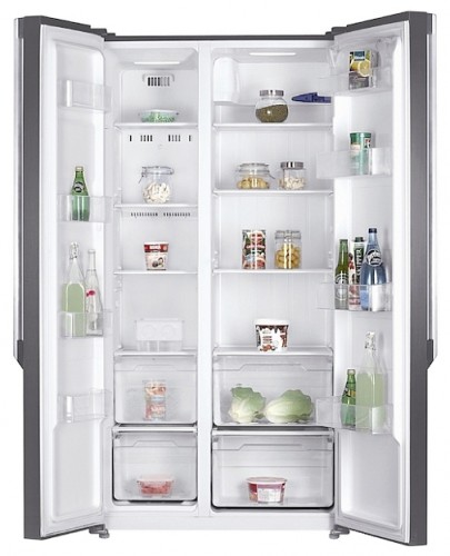 Refrigerator Leran SBS 302 IX larawan, katangian