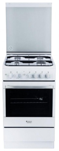 Estufa de la cocina Hotpoint-Ariston H5GG1F (W) Foto, características