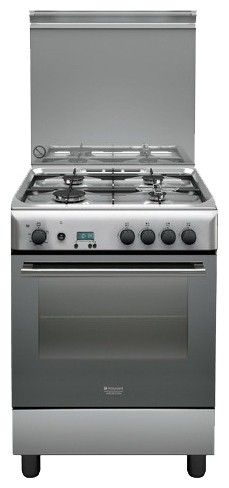 Estufa de la cocina Hotpoint-Ariston H6GG5F (X) Foto, características