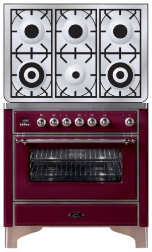 रसोई चूल्हा ILVE M-906D-E3 Red तस्वीर, विशेषताएँ