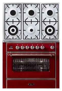रसोई चूल्हा ILVE M-906D-MP Red तस्वीर, विशेषताएँ