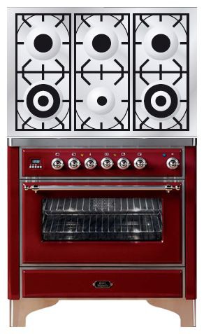 Кухненската Печка ILVE M-906D-VG Red снимка, Характеристики