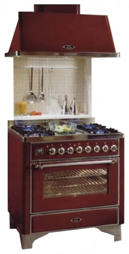厨房炉灶 ILVE M-90B-VG Red 照片, 特点