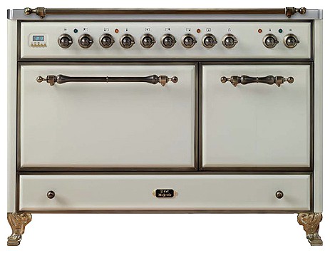 Estufa de la cocina ILVE MCD-120B6-VG Antique white Foto, características