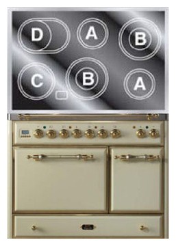 Estufa de la cocina ILVE MCDE-100-E3 White Foto, características