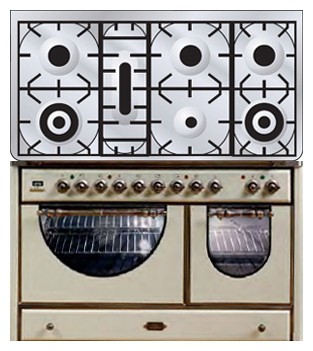 Кухонная плита ILVE MCSA-1207D-VG Antique white Фото, характеристики