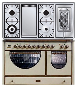 Кухонна плита ILVE MCSA-120FRD-MP Antique white фото, Характеристики