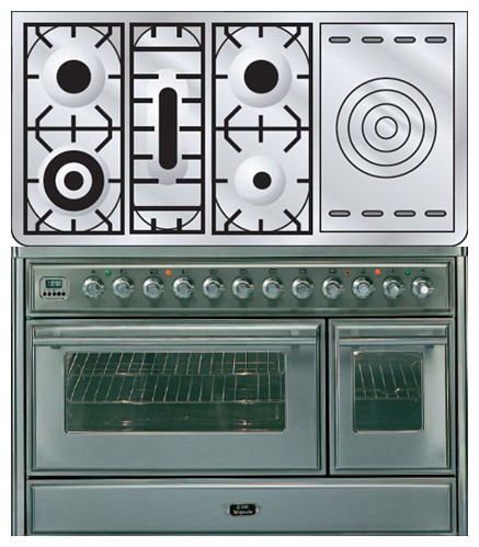 Estufa de la cocina ILVE MT-120SD-E3 Stainless-Steel Foto, características