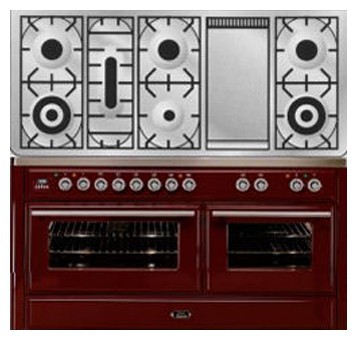 Kitchen Stove ILVE MT-150FD-E3 Red Photo, Characteristics