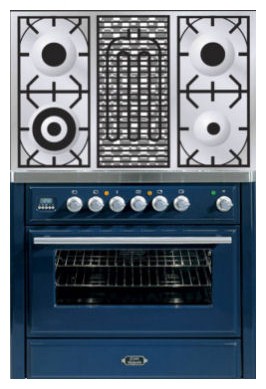 Estufa de la cocina ILVE MT-90BD-MP Blue Foto, características