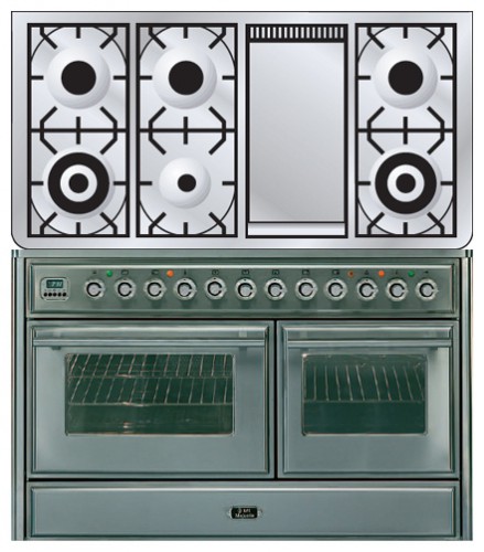 موقد المطبخ ILVE MTS-120FD-VG Stainless-Steel صورة فوتوغرافية, مميزات