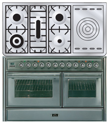 Estufa de la cocina ILVE MTS-120SD-E3 Stainless-Steel Foto, características