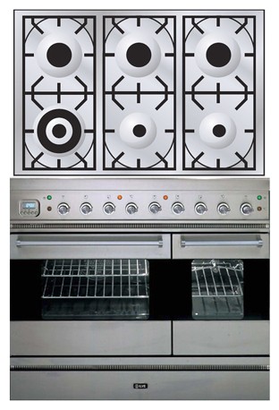Σόμπα κουζίνα ILVE PD-906-VG Stainless-Steel φωτογραφία, χαρακτηριστικά
