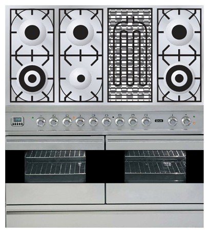 Estufa de la cocina ILVE PDF-120B-VG Stainless-Steel Foto, características