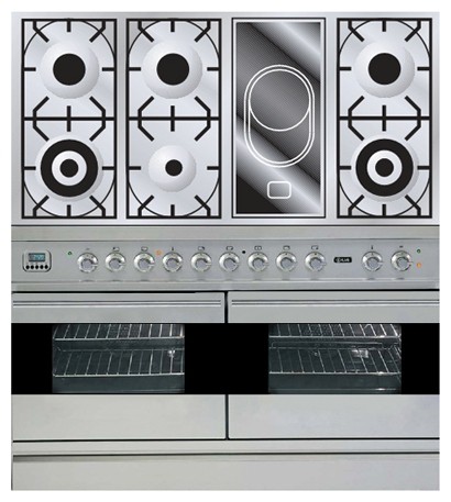 Kitchen Stove ILVE PDF-120V-VG Stainless-Steel Photo, Characteristics