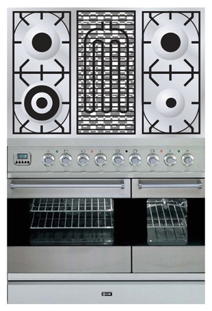Soba bucătărie ILVE PDF-90B-VG Stainless-Steel fotografie, caracteristici