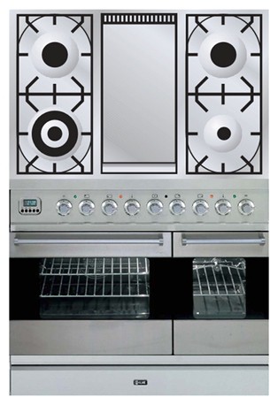 Kitchen Stove ILVE PDF-90F-VG Stainless-Steel Photo, Characteristics