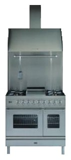 Estufa de la cocina ILVE PDFE-90-MP Stainless-Steel Foto, características