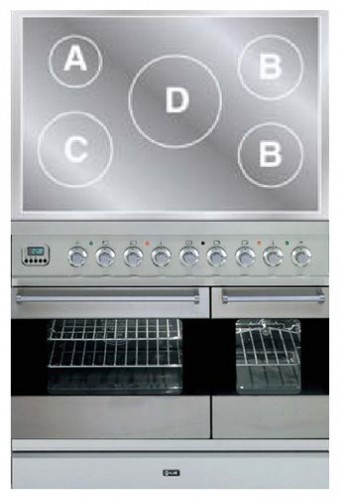 Σόμπα κουζίνα ILVE PDFI-90-MP Stainless-Steel φωτογραφία, χαρακτηριστικά