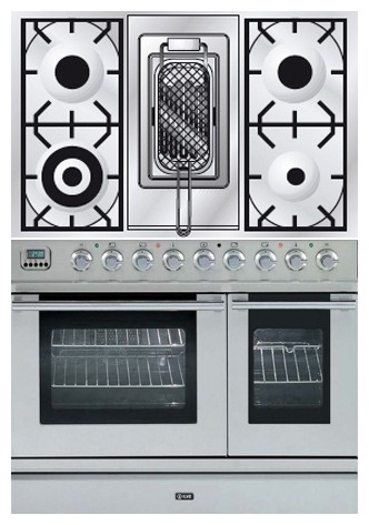 Estufa de la cocina ILVE PDL-90R-MP Stainless-Steel Foto, características