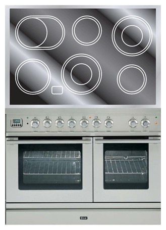 Köök Pliit ILVE PDLE-100-MP Stainless-Steel foto, omadused