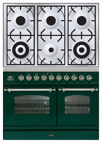 Кухонная плита ILVE PDN-1006-MW Green Фото, характеристики