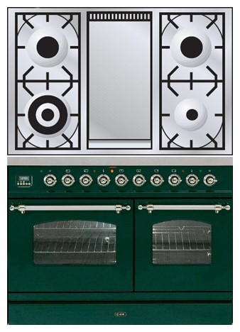 اجاق آشپزخانه ILVE PDN-100F-MW Green عکس, مشخصات