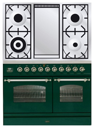 Köök Pliit ILVE PDN-100F-VG Green foto, omadused