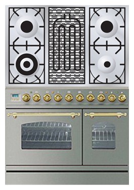 厨房炉灶 ILVE PDN-90B-MP Stainless-Steel 照片, 特点