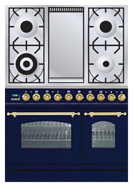 Kitchen Stove ILVE PDN-90F-MP Blue Photo, Characteristics