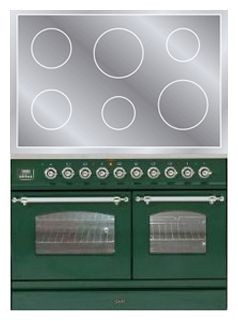 Kitchen Stove ILVE PDNI-100-MW Green Photo, Characteristics