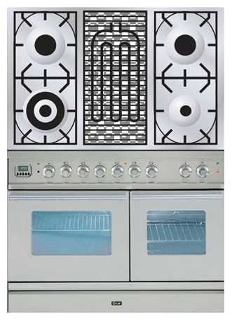 Kitchen Stove ILVE PDW-100B-VG Stainless-Steel Photo, Characteristics