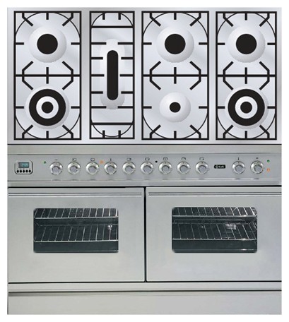 Kitchen Stove ILVE PDW-1207-VG Stainless-Steel Photo, Characteristics
