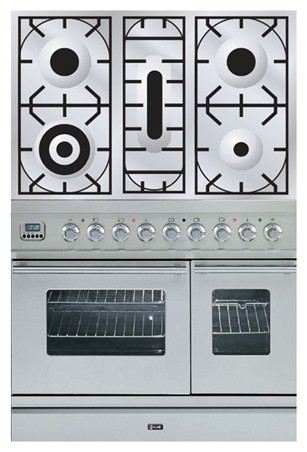 Kitchen Stove ILVE PDW-90-MP Stainless-Steel Photo, Characteristics