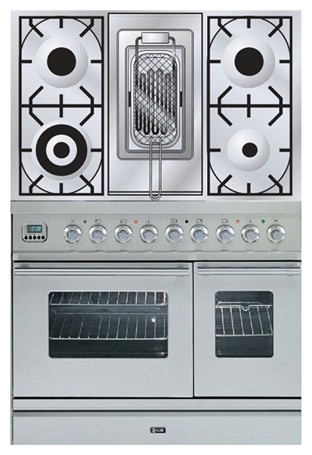 Fogão de Cozinha ILVE PDW-90R-MP Stainless-Steel Foto, características